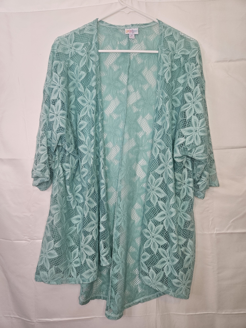 LuLaRoe Seafoam Floral Lace Swim Coverup